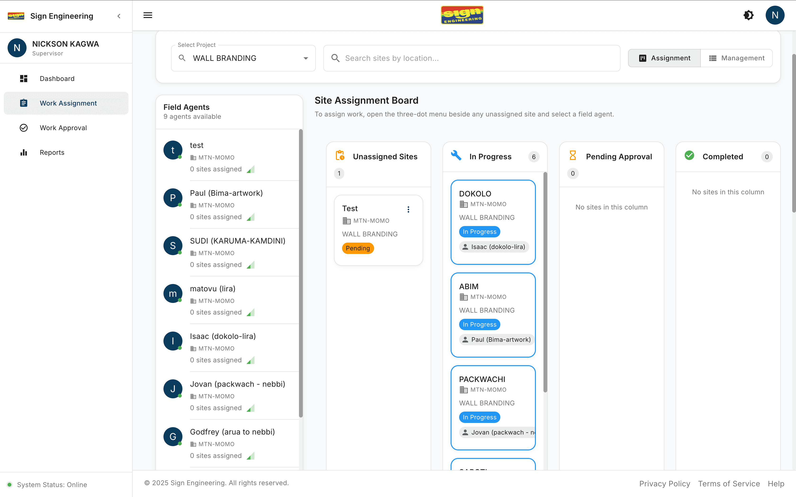 Sign Engineering Web App